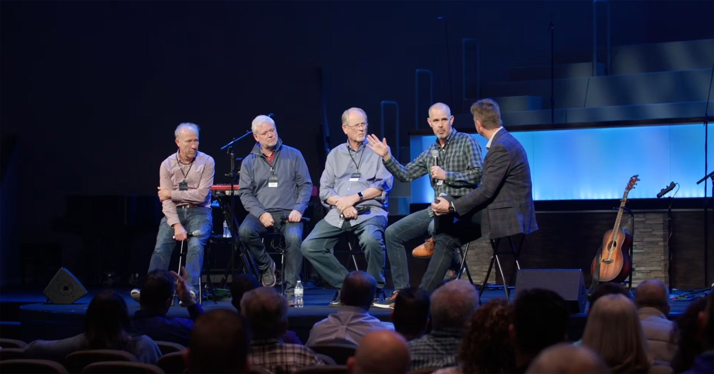 Panel discussion at a conference.